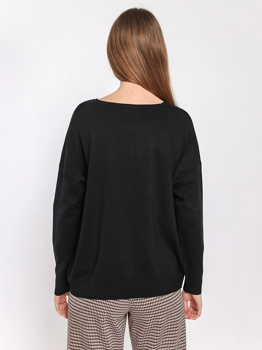 Черный джемпер из вискозы